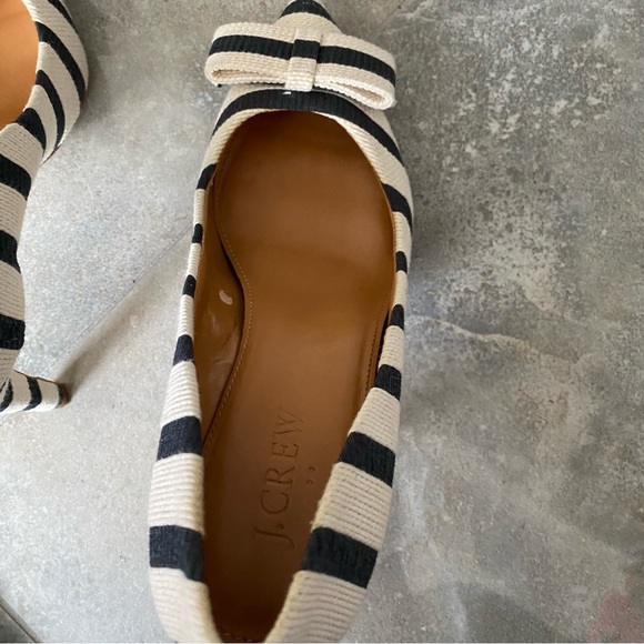 J. Crew Striped Pumps with Bows - Picture 8 of 15